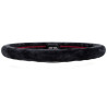 Nardi Deep Corn Steering Wheel, Suede, Black Spokes, Red Stitching, 50 mm Dish, Ø33 cm