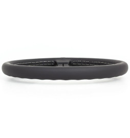 Nardi Classic ND33 Steering Wheel, Black Leather, Black Spokes, Grey Stitching, 40 mm Dish