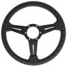 Nardi Classic ND33 Steering Wheel, Black Leather, Black Spokes, Grey Stitching, 40 mm Dish