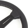 Nardi Classic ND33 Steering Wheel, Black Leather, Black Spokes, Grey Stitching, 40 mm Dish