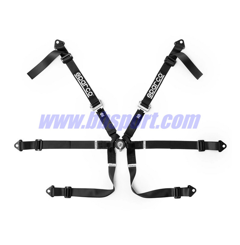 Arnés de seguridad racing FORMULA H-8 6PT + ALU 2&quot BLK