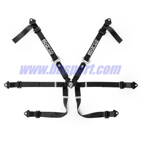 Arnés de seguridad racing FORMULA H-8 6PT + ALU 2&quot BLK