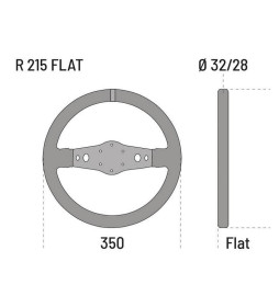 Volante Sparco R215 FLAT LEATHER OMP equipamiento - 2