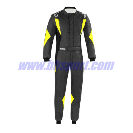 Mono automovilismo Ignifugo SUPERLEGGERA (R564) gris oscuro/amarillo