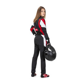 Mono automovilismo Ignífugo FIA COMPETITION LADY (R567) negro/rojo/blanco  - 7