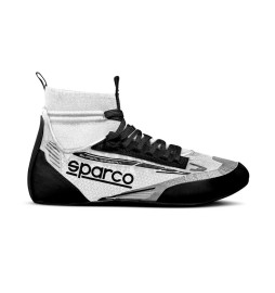 Botines ignífugos automovilismo Sparco FIA SUPERLEGGERA white/black