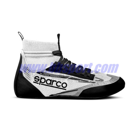 Botines ignífugos automovilismo Sparco FIA SUPERLEGGERA white/black
