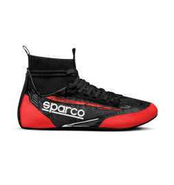 Botines ignífugos automovilismo Sparco FIA SUPERLEGGERA black/red