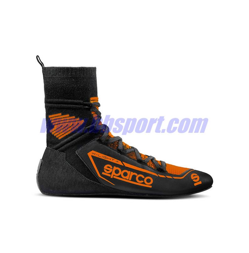 Botines ignífugos automovilismo Sparco FIA X-LIGHT+ black/orange
