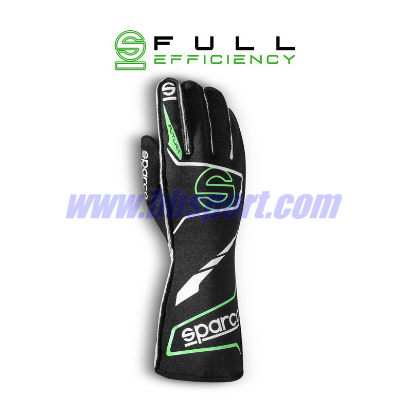Guantes ignífugos Sparco FUTURA black/green Guantes ignífugos Sparco FUTURA black/green