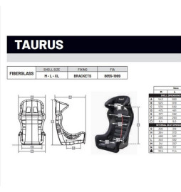 Asiento Sabelt TAURUS (XL) FIA