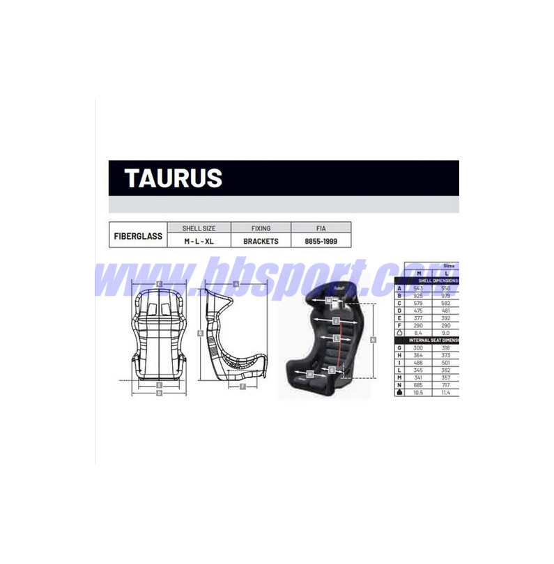 Asiento Sabelt TAURUS (XL) FIA Asiento Sabelt TAURUS (XL) FIA