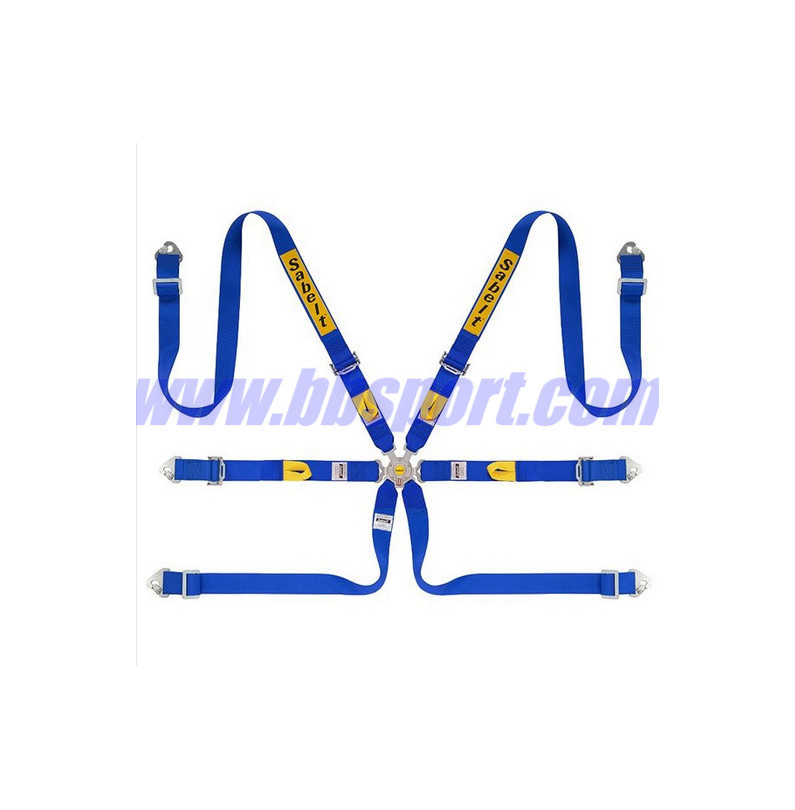 Racing safety harness with 6 anchor points STEEL RALLY