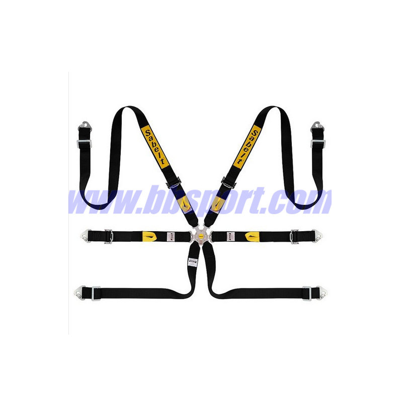 Racing safety harness with 6 anchor points STEEL RALLY