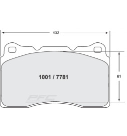 PFC 01 Front Brake Pads for Mitsubishi Lancer Evo 5 (Brembo)