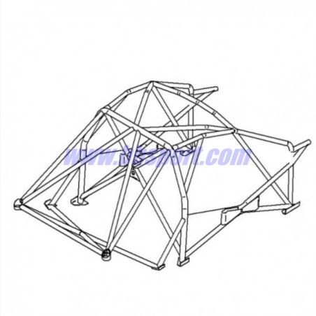 Sparco Multipoint Weld-In Roll Cage for Renault Clio 3 RS (06-12)