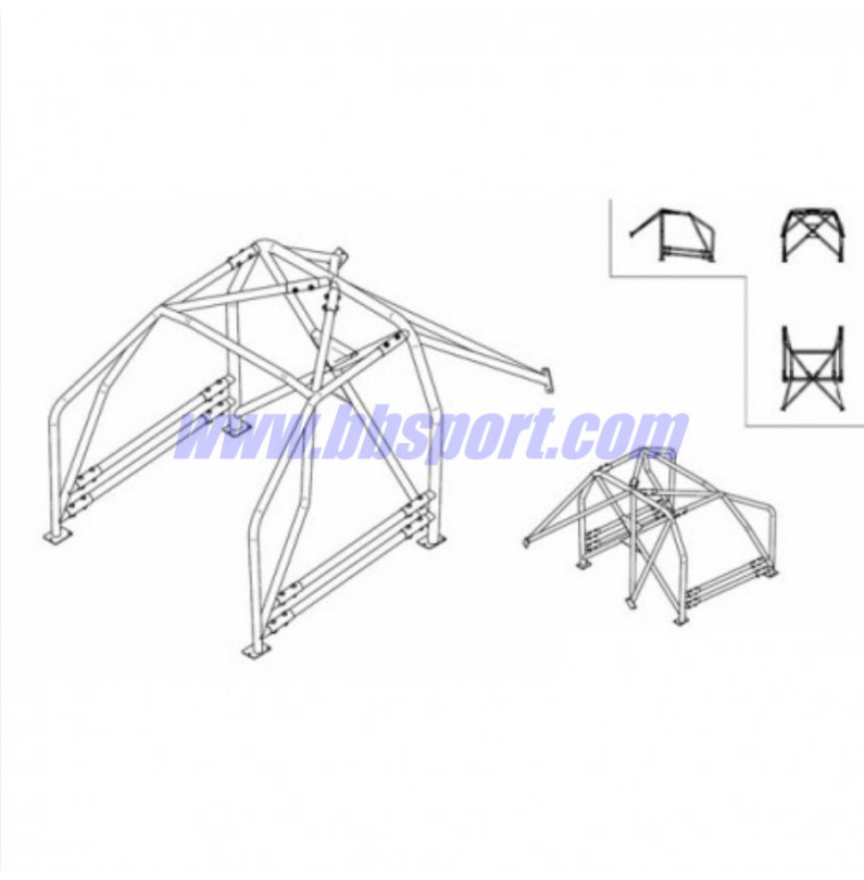 Sparco 6-Point Bolt-In Roll Cage for Citroen DS3 (09-16) - FIA Sparco 6-Point Bolt-In Roll Cage for Citroen DS3 (09-16) - FIA