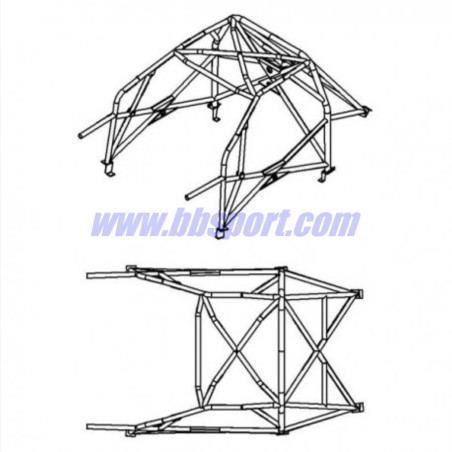 Sparco Multipoint Weld-In Roll Cage for Honda Civic EP (01-06)