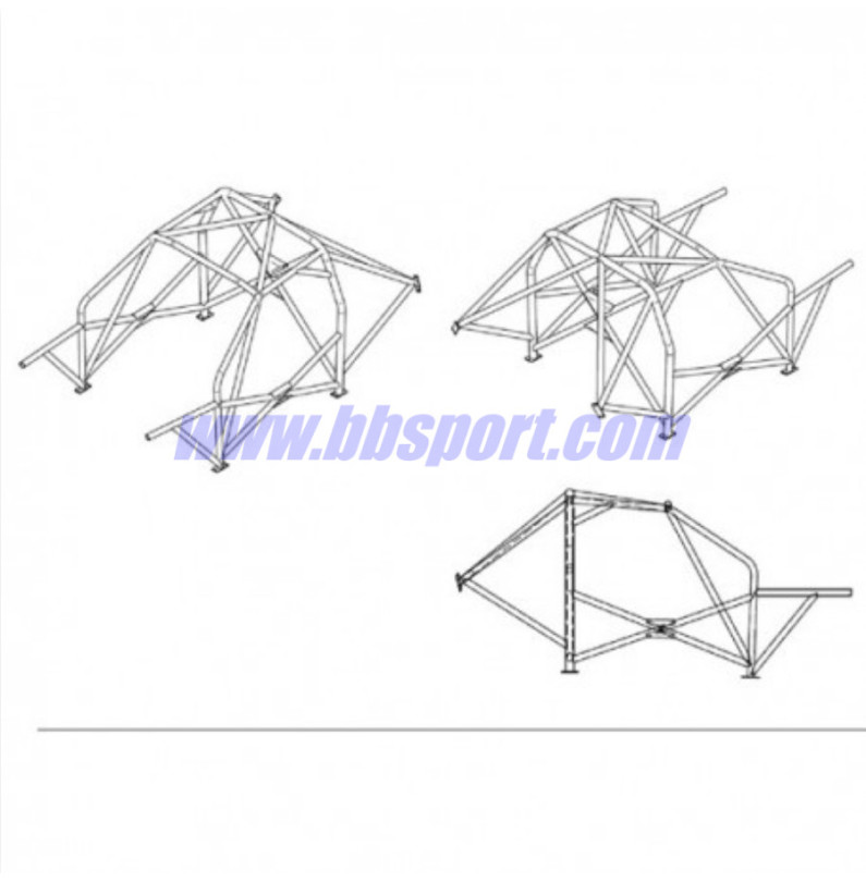 Sparco 8-Point Bolt-In Roll Cage for Citroen DS3 (09-16) - FIA Sparco 8-Point Bolt-In Roll Cage for Citroen DS3 (09-16) - FIA