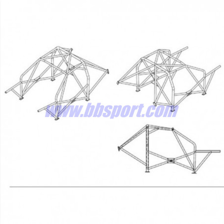 Sparco 8-Point Bolt-In Roll Cage for Citroen DS3 (09-16) - FIA