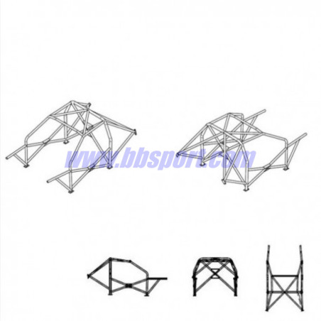 Sparco 8-Point Bolt-In Roll Cage for BMW M3 E46 - FIA