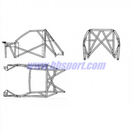 Sparco Multipoint Weld-In Roll Cage for Peugeot 106
