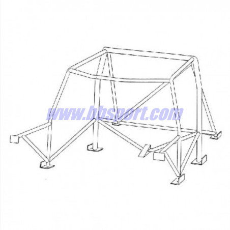 Sparco Multipoint Weld-In Roll Cage for Renault Clio 1 (91-98)