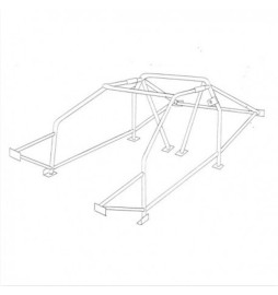 Sparco 16-Point Bolt-In Roll Cage for Ford Escort RS (91-96)
