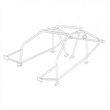 Sparco 16-Point Bolt-In Roll Cage for Ford Escort RS (91-96)