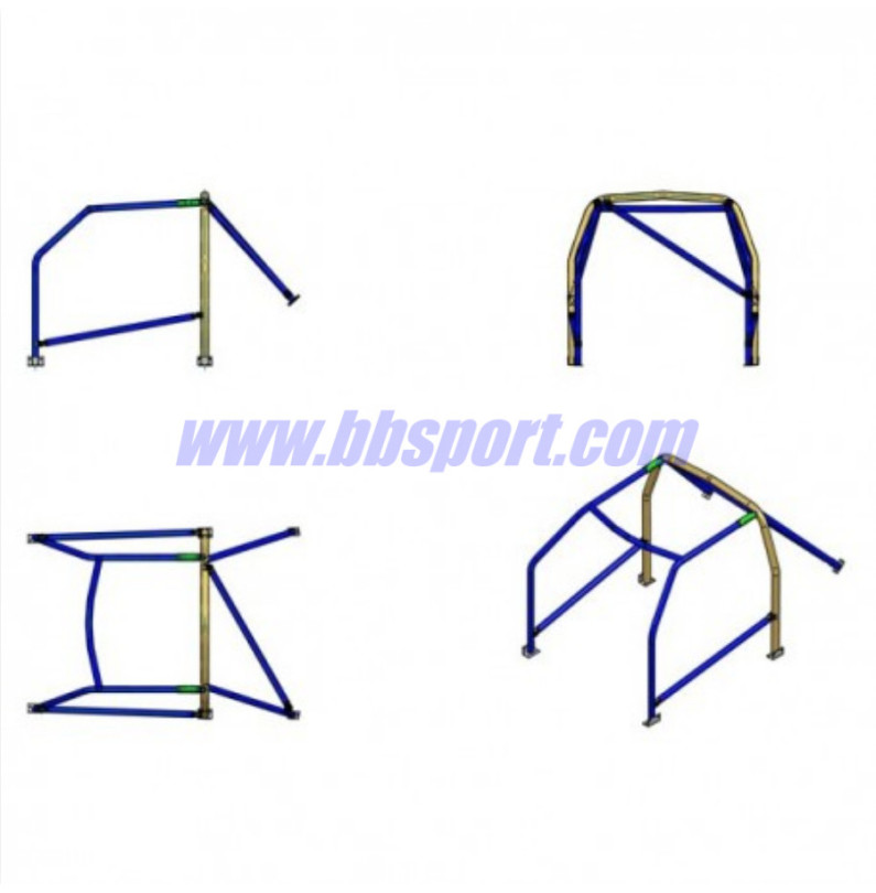 Sparco 6-Point Bolt-In Roll Cage for Renault Clio 1 (91-98) - FIA Sparco 6-Point Bolt-In Roll Cage for Renault Clio 1 (91-98) - FIA