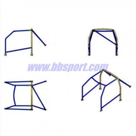 Sparco 6-Point Bolt-In Roll Cage for Renault Clio 1 (91-98) - FIA