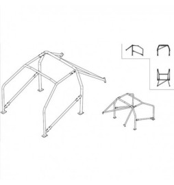 Sparco 6-Point Bolt-In Roll Cage for Peugeot 206 - FIA