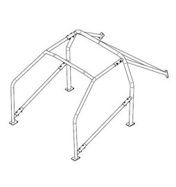 Sparco 6-Point Bolt-In Roll Cage for Nissan 200SX S14 / S14A - FIA