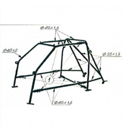 OMP ROLL CAGE PEUGEOT 205