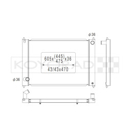 Koyorad Aluminium Radiator for Nissan 370Z