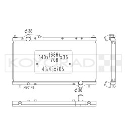 Koyorad Aluminium Radiator for Honda NSX (90-05)
