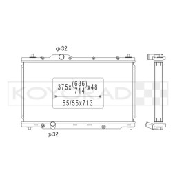 Koyorad Aluminium Radiator for Honda Civic Type R FK8 (2017+)