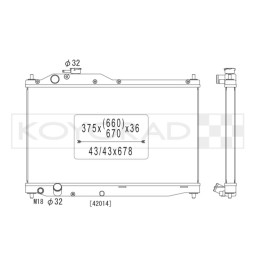 Koyorad Aluminium Radiator for Honda S2000