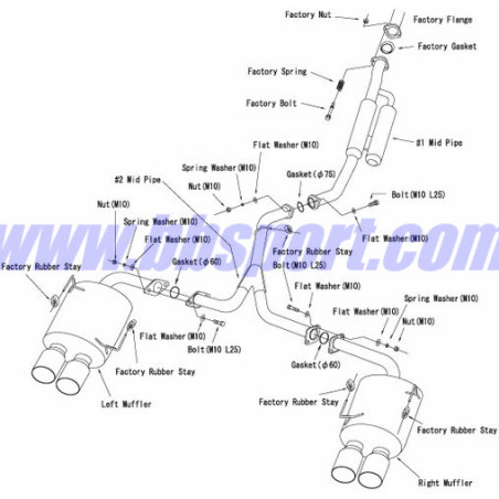 HKS "Legamax" Catback for Subaru Impreza VAF WRX STI (EJ25)