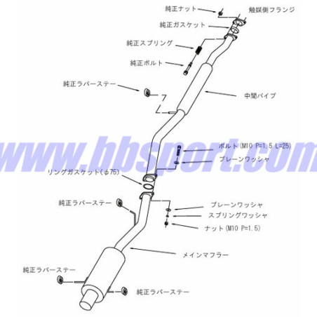 HKS "Silent Hi-Power" Catback for Subaru Impreza GC8 (92-00)