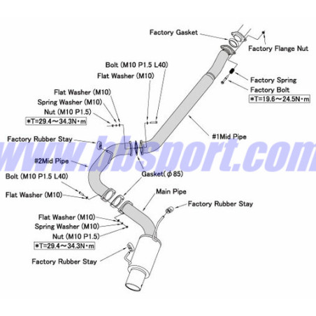 HKS "Hi-Power" Catback for Subaru Impreza GVF (07-11)