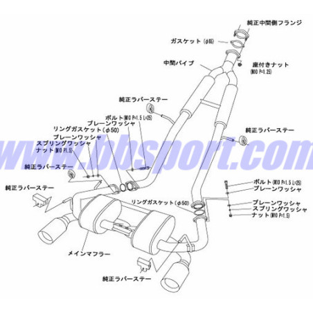 HKS "Super Sound Master" Catback for Nissan 370Z (RHD, Auto)