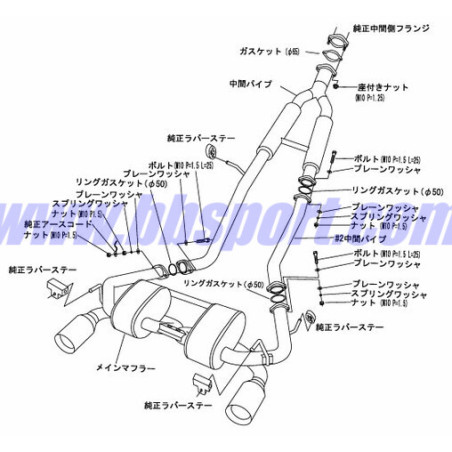 HKS "Super Sound Master" Catback for Nissan 350Z 313 bhp (VQ35HR)