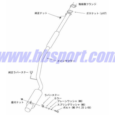 HKS "Hi-Power Spec-R" Catback for Mitsubishi Lancer Evo 9