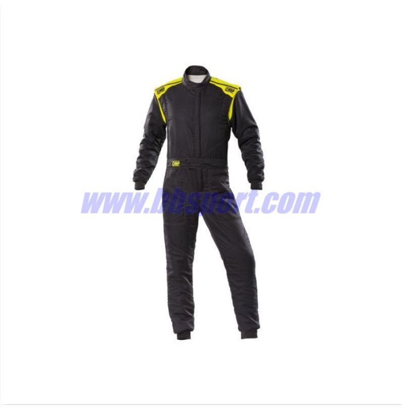 Mono automovilismo ignífugo OMP FIRST-S negro/amarillo