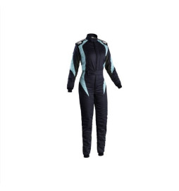 Mono automovilismo ignífugo OMP FIRST ELLE azul marino/azul claro