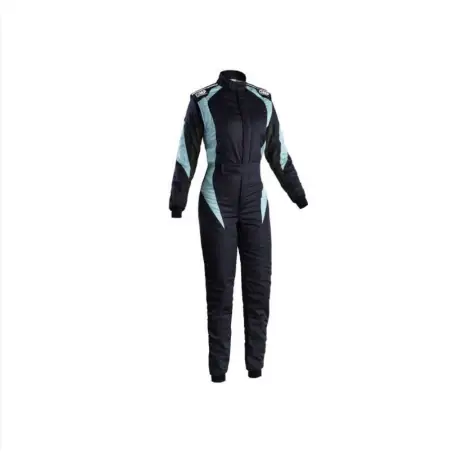 Mono automovilismo ignífugo OMP FIRST ELLE azul marino/azul claro