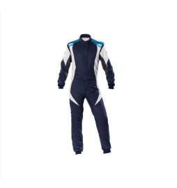 Mono automovilismo ignífugo OMP FIRST EVO azul marino/cyan