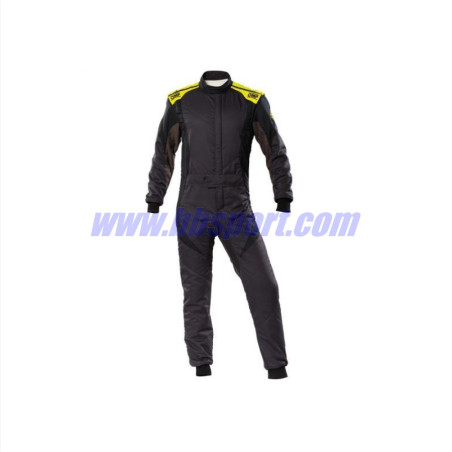 Mono automovilismo ignífugo OMP FIRST EVO negro/amarillo
