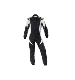 Mono automovilismo ignífugo OMP FIRST EVO negro/blanco